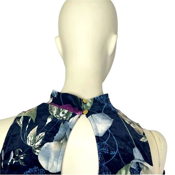 MID thigh velvet floral dress - Picture 12 of 14